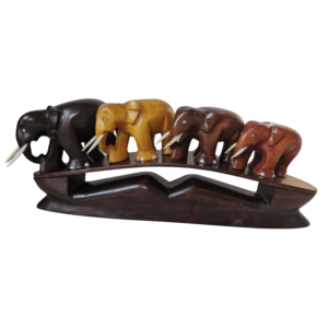 celoncrafts elephant bridge wood carving